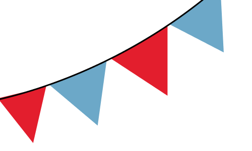 Decorative bunting flags